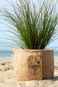 prirodny kvetinac, dizajnovy kvetinac, vrecko na kvety, vrecko na rastliny, jutovy kvetinac, kochlik, pestovatelske vrecko